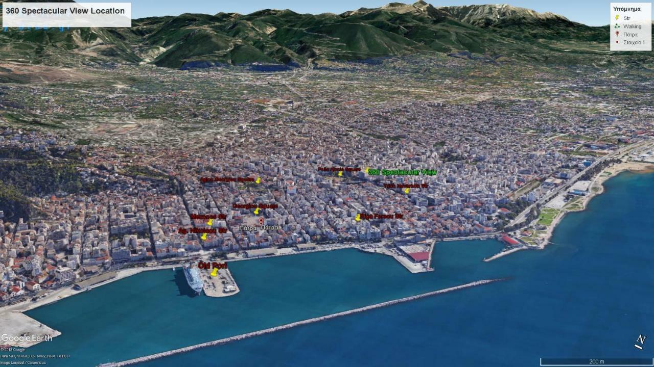 360 Spectacular View Lägenhet Patras Exteriör bild